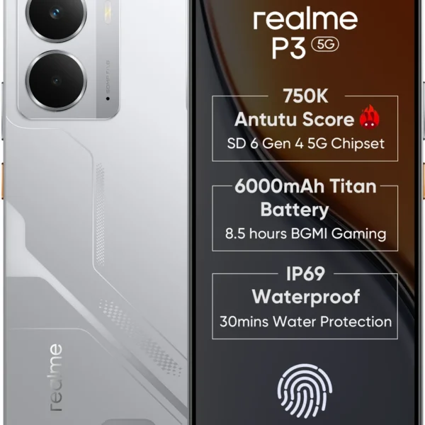 realme P3 Ultra 5G (Glowing Lunar White, 256 GB)  (8 GB RAM)